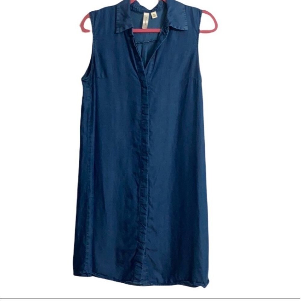 Tacera Blue Chambray Shirt Dress Size M